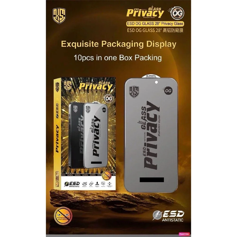10Pack Privacy Screen Protector for iPhone 16 Pro / 17 Pro / 17 Pro Max / 17 Air